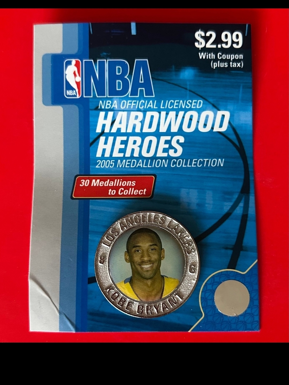 *NEW*NBA Official Licensed 2005 Hardwood Heroes Kobe Bryant Medallion Collection